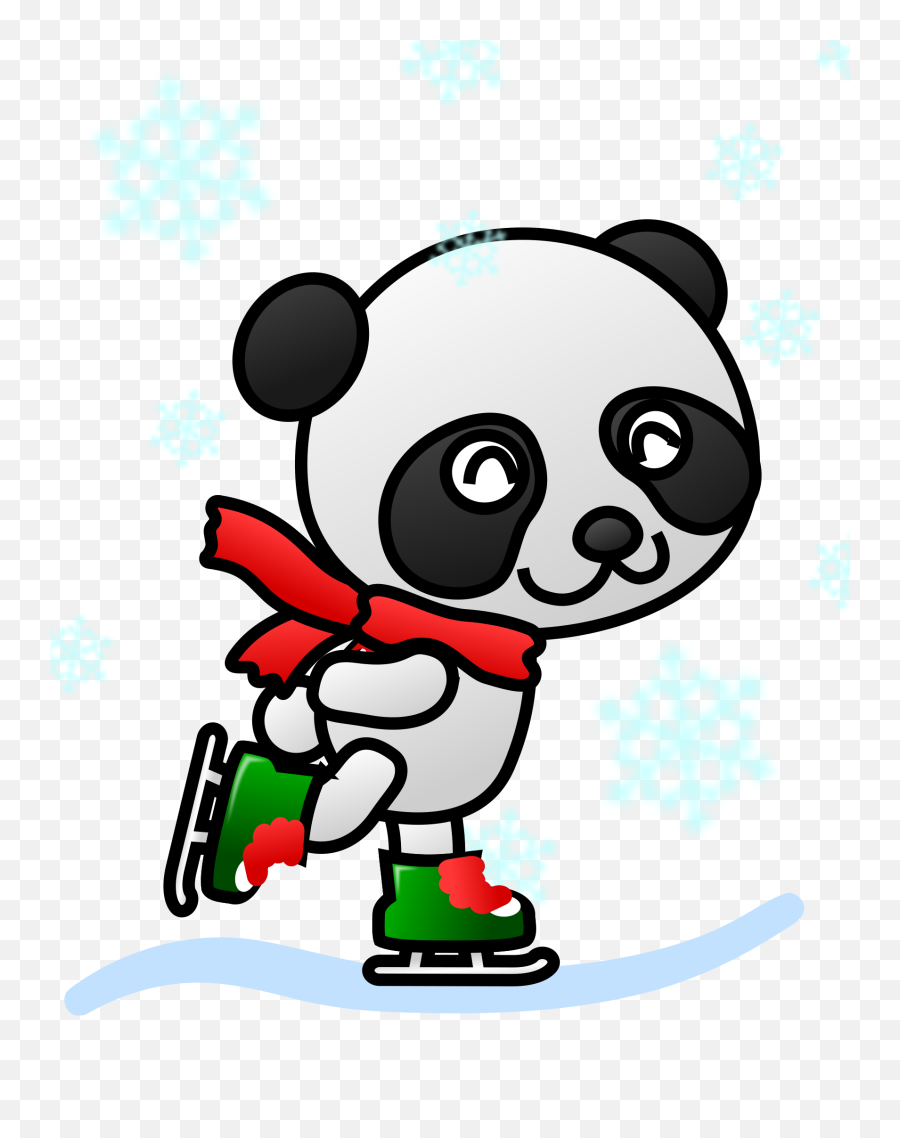 Panda Clipart Wallpaper Panda Wallpaper Transparent Free - Panda Drawing Ice Skating Emoji,Sparkl Emoji