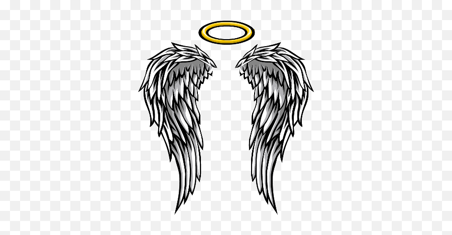 Angel Wings Halo Fly Heaven Feathers Love - Illustration Emoji,Angel Wing Emoji