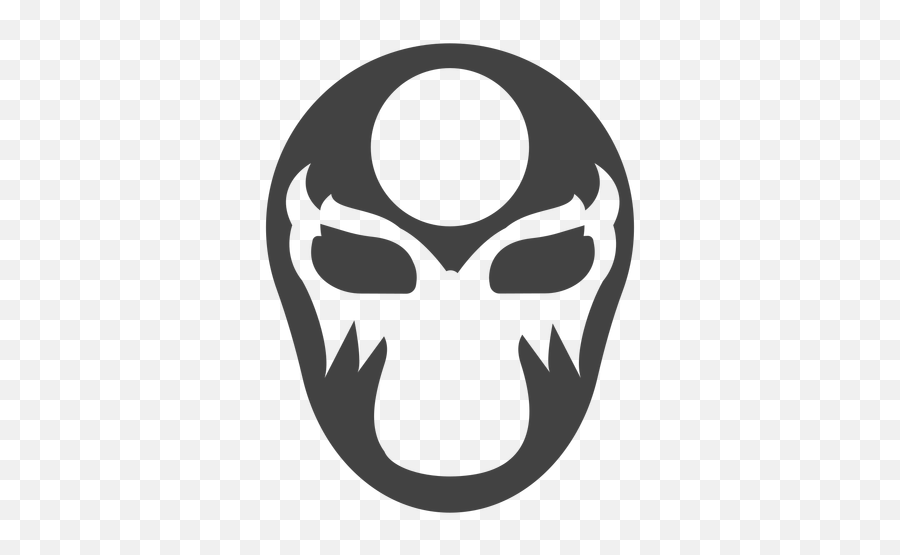 Luchador Mask Circle Silhouette Detailed - Transparent Png Dot Emoji,Double Chin Emoji