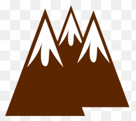 Mountain Clipart Logo - Brown Mountains Emoji