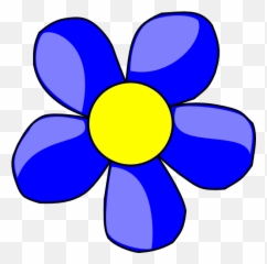 Free Blue Flower Transparent Background - Clipart Purple Emoji