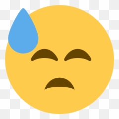 Twemoji2 1f613 - Cold Sweat Emoji Twitter,Sweat Emoji
