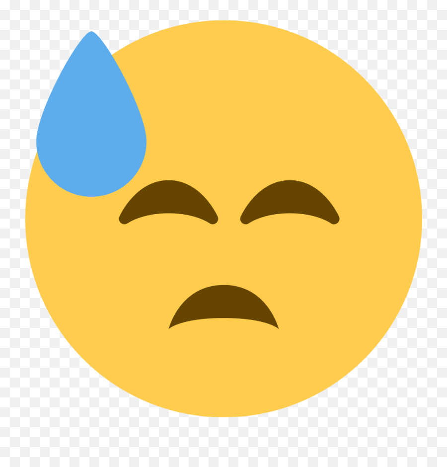 Twemoji2 1f613 - Cold Sweat Emoji Twitter,Sweat Emoji