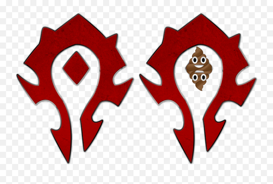 Horde Symbol Is A Toilet Seat On Fire - World Of Warcraft Horde Symbol Emoji,Cat Cow Horse World Emoji