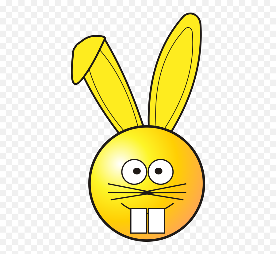 Emoticon Area Symbol Png Clipart - Yellow Bunny Head Clipart Emoji,Bunny Emoticon