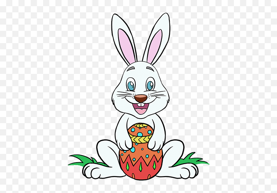 How To Draw An Easter Bunny - Draw A Cartoon Easter Bunny Emoji,Easter Bunny Emoji