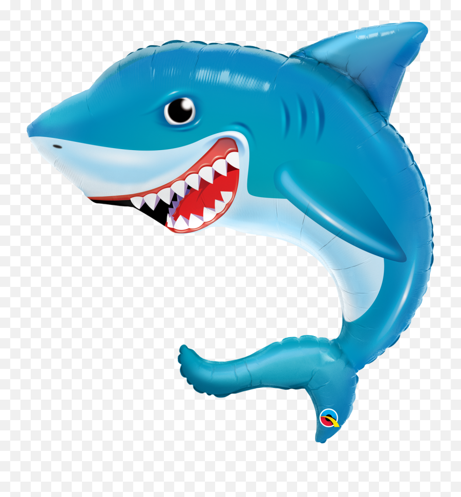 36q Smilin Shark - Qualatex Shark Balloon Emoji,Shark Emoji