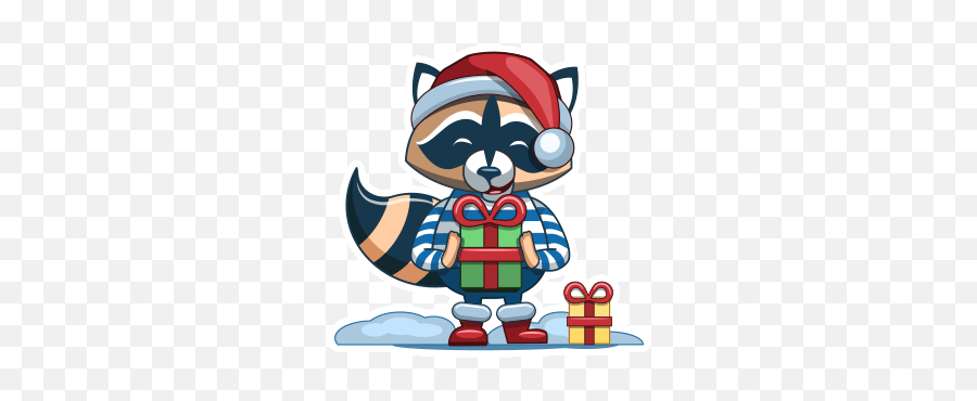 Rockoon - Christmas Raccoon Clip Art Emoji,Raccoon Emoji Copy
