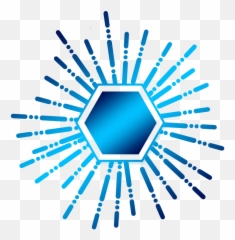 Hexagon Crowdsourcing Icon Star - Transparent Blue Emoji