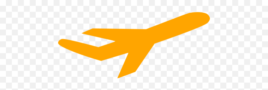Orange Airplane 6 Icon - Airplane Icon Orange Emoji,Airplane Emoticon