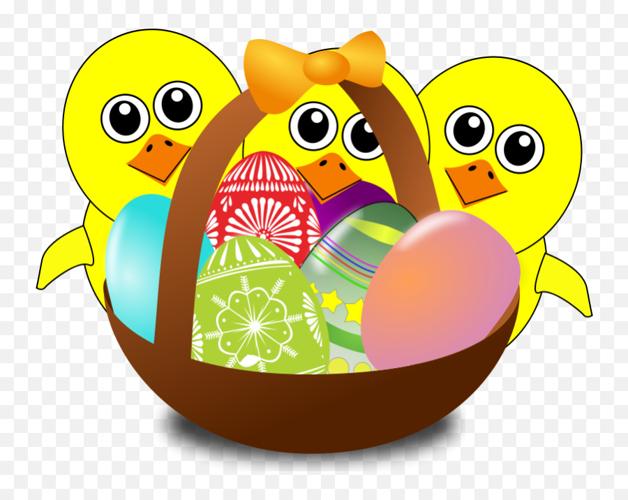 Chicks Cartoon With Easter Eggs - Cartoon Easter Egg Emoji,Easter Emoticons Free