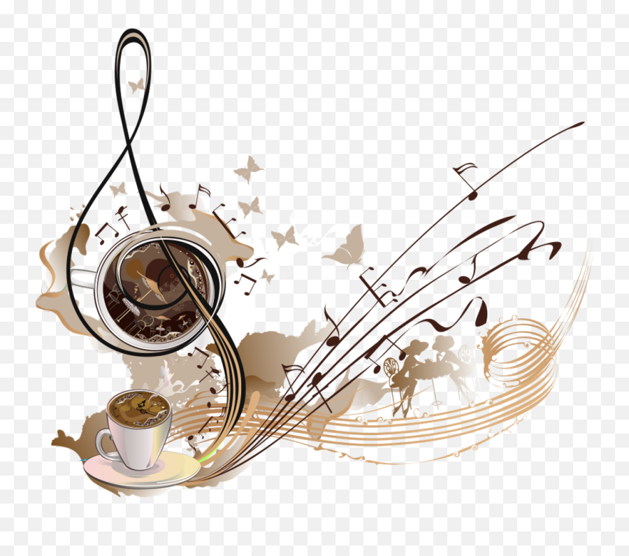 Coffee Cafe Musical Note - Fondos De Pantalla Imagenes Para Musicos  Emoji,Emoticon De Musica - free transparent emoji 