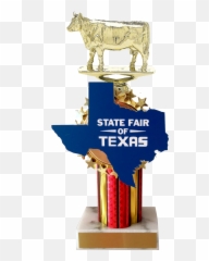 State Fair Cow Trophy With Cutout - Emoji