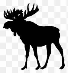 Moose Silhouette Deer Clip art - silhouettes png download Vector Emoji