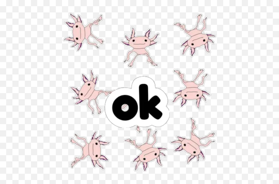 Ajolote Lindos Stickers For Whatsapp - Animal Figure Emoji,Crab Emoji Meme