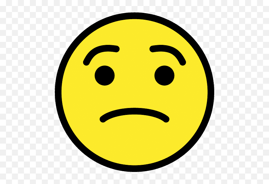 Worried Face Emoji Clipart - Openmoji,Concerned Emoticon