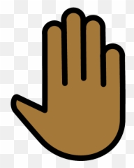 Raised Back Of Hand Emoji Clipart - Closed Fingers