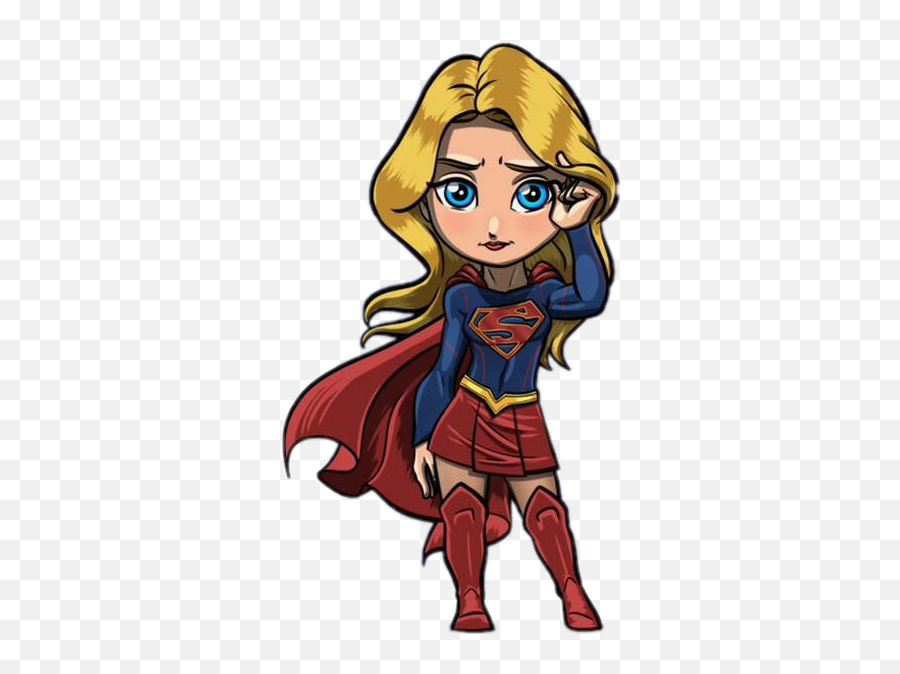 Supergirl Melissabenoist Dc Chibi - Supergirl And Flash Fanaet Emoji,Supergirl Emoji