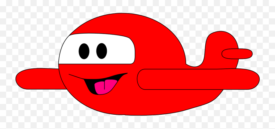 Airplane Plane Red Happy Smiley - Happy Airplane Clipart Emoji,Chinese Emoticon
