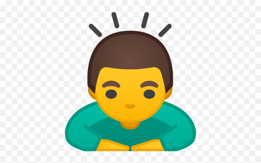 Person Bowing Emoji - Man Bowing Emoji,Bowing Emoji