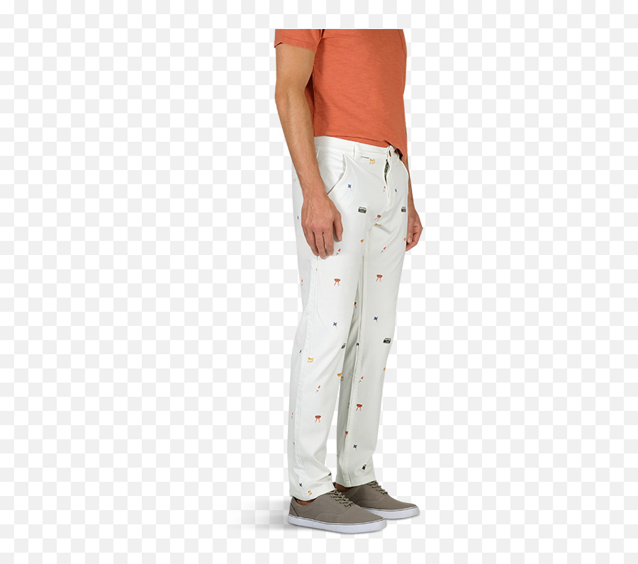 Mens Ivory Summer Edition Chinos - Solid Emoji,Emojis Pants
