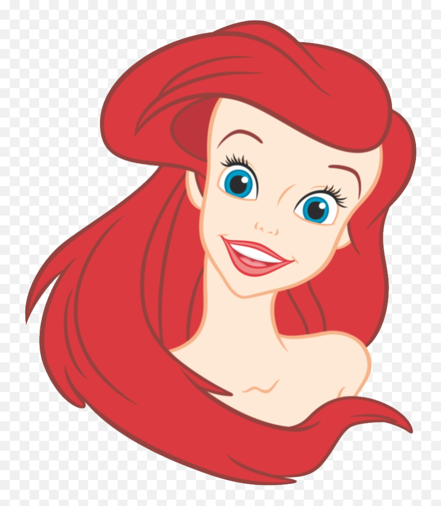 Ariel Png - Ariel Little Mermaid Face Emoji,Disney Princess Emoji