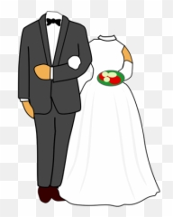 Illustration Of Headless Wedding Couple - Married Clipart Emoji