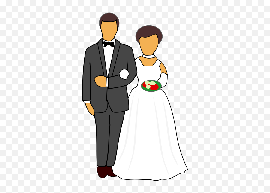 Wedding Couple - Bride And Groom Clipart Emoji,Wedding Ring Emoji