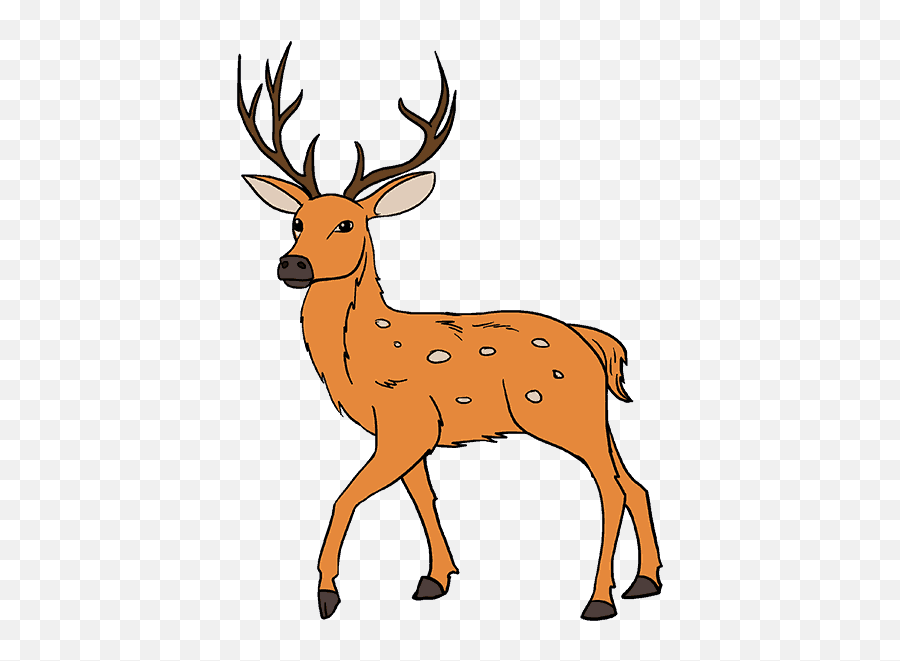 How To Draw A Deer In A Few Easy Steps Easy Drawing Guides - Easy Deer Drawing Color Emoji,Deer Emoji