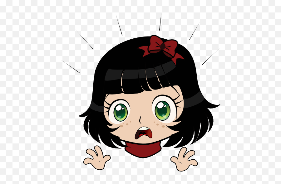 Surprised Girl Manga Smiley Emoticon Clipart I2clipart - Surprised Girl Clipart Png Emoji,Surprised Emoticon