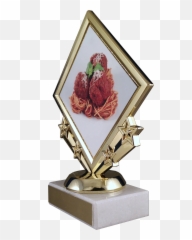 Meatball Diamond Logo Trophy On Marble - Statue Emoji