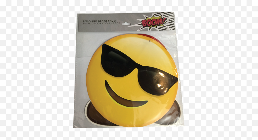 3pc Swirl Decoration - Smiley Emoji,Trinidad Emoji