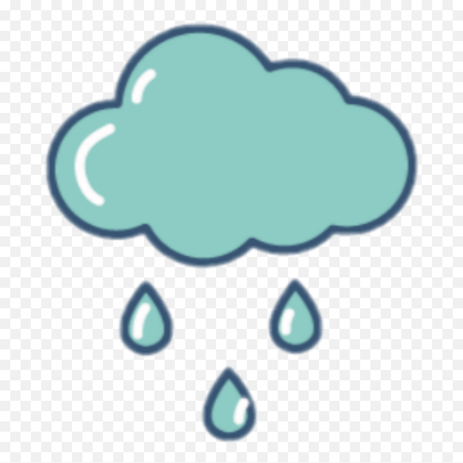 Freetoedit Cloud Raining Raindrops - Clip Art Emoji,Raining Emoji