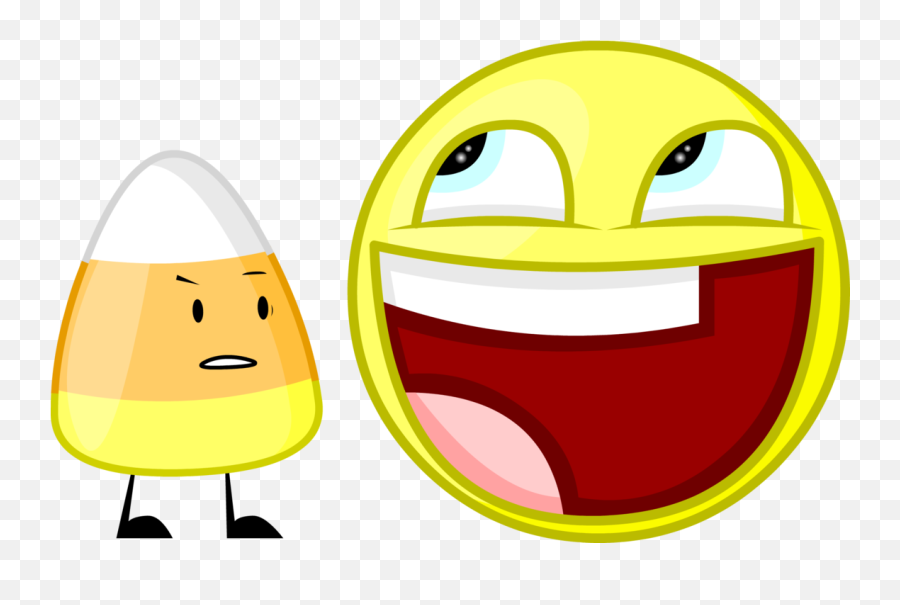 Candy Corn And Epic Face By - Candy Corn Emoji,Corn Emoticon