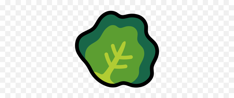 Leafy Green Emoji - Lechuga Emoji,Kale Emoji