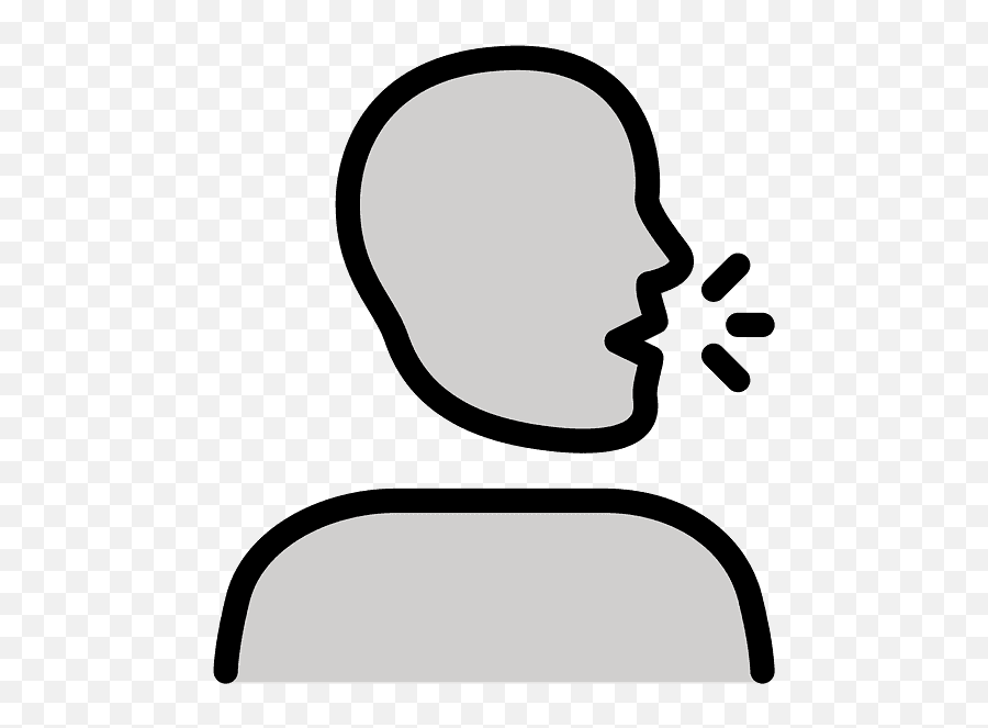 Speaking Head Emoji Clipart - Speaking Emoji,Speaking Head Emoji