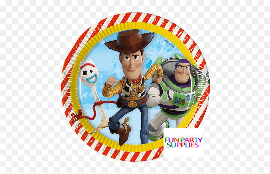 Toy Story 4 Party Paper Plates - 23cm Pk 8 Woody Buzz Y Forky Emoji,Emoji Plates