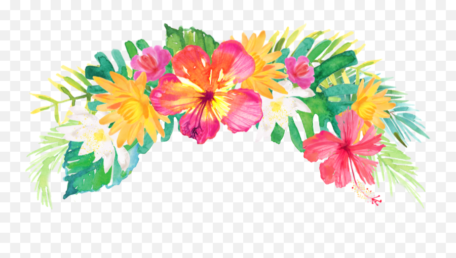 Tropical Sticker Clipart - Full Size Clipart 2726941 Transparent Png Image Flower Crown Png Emoji,Tropical Drink Emoji