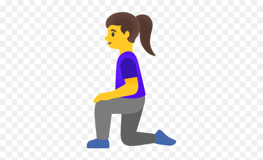 Woman Kneeling Emoji - Kneel Down Emoji,American Girl Emoji