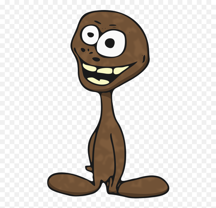 Brown Alien Cartoon Character Alien Vector Royalty - Brown Brown Alien Png Emoji,Android Alien Emoji