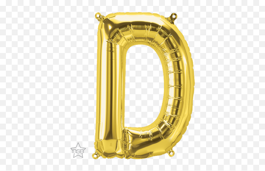 Letter D 16 In - Silver Foil Balloon Gold Balloon Letter D Emoji,Letter D Emoji