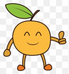Fruit Orange Character by kidscorner on Dribbble - Happy Emoji