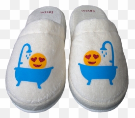 Turkish Velvet Towel Happy Bath Emoji - Slipper,Emoji Slippers