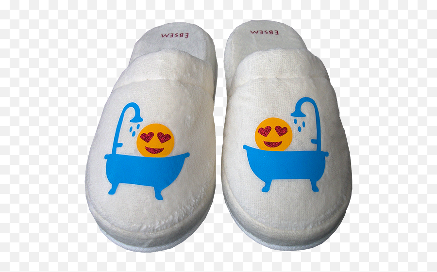 Turkish Velvet Towel Happy Bath Emoji - Slipper,Emoji Slippers