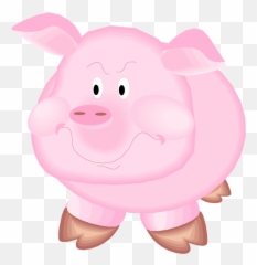 Clipart Pig Angel Transparent - Animales En Foami Cerdos Emoji