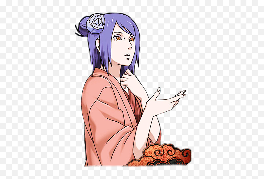 Konan Akatsuki Kunoichi Shinobi Naruto - Konan Emoji,Onsen Emoji