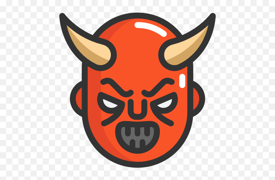 Japanese Transparent Devil Picture - Scary Emoji,Oni Mask Emoji