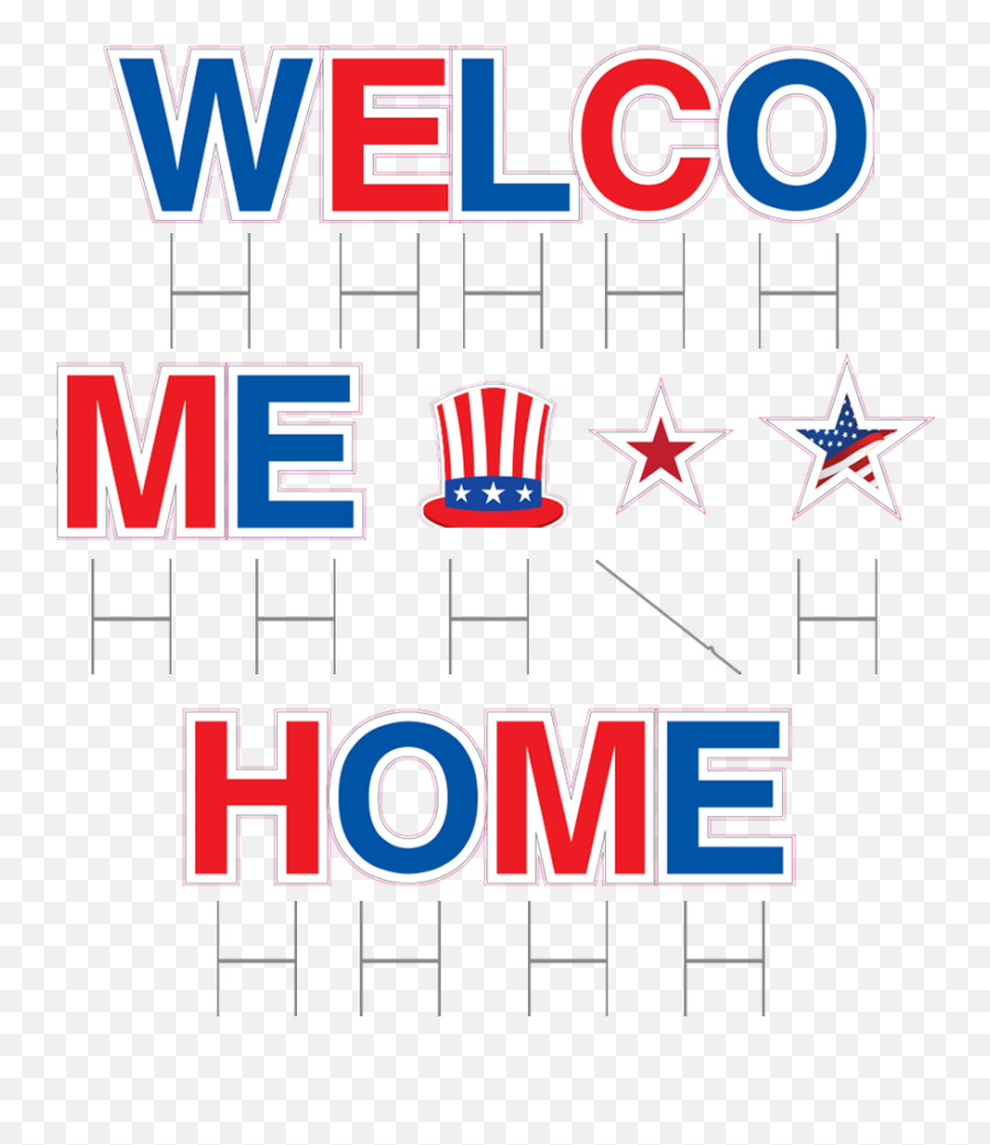 Welcome Home Military Yard Cards - Graphic Design Emoji,Virgin Island Flag Emoji