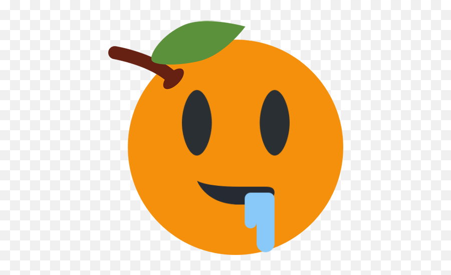Fedi - Tangerine Emoji,Drool Face Emoji