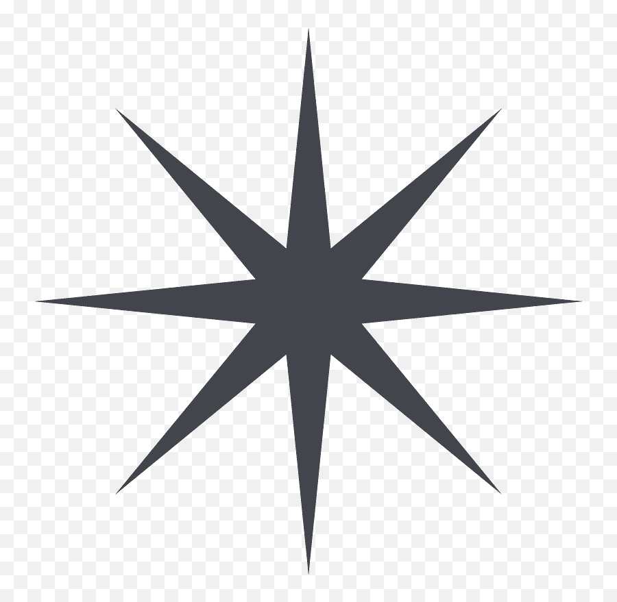 Eight - Dibujo Estrella 8 Puntas Emoji,White Star Emoji
